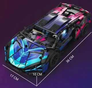Конструктор Lamborghini Cyberpunk 1:14 1314 деталей спортивный суперкар с распашной дверью и капотом, мініатюра 7