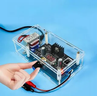 Регулируемый блок питания DIY LM317 1.25-12V набор для самостоятельной сборки и пайки в акриловом корпусе, мініатюра 7