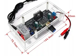 Регулируемый блок питания DIY LM317 1.25-12V набор для самостоятельной сборки и пайки в акриловом корпусе, мініатюра 2