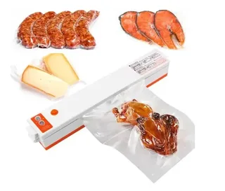 Вакууматор для продуктов автоматический вакууматор 80 Вт + 20 пакетов, мініатюра 1