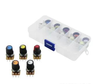 Набор потенциометров B1K–B1M 10 шт,сменные резисторы DIY, мініатюра 4