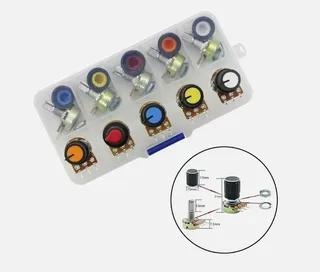 Набор потенциометров B1K–B1M 10 шт,сменные резисторы DIY, мініатюра 6