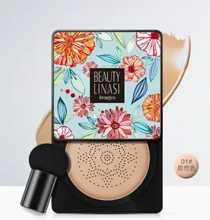 Тональный кушон Beauty LINASI увлажняющий с SPF натуральное покрытие, мініатюра 1