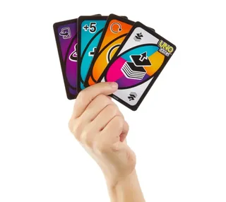 UNO Flip настольная карточная игра с двусторонними картами, 112 карт, мініатюра 2