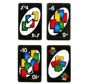 UNO No Mercy Без пощады карточная настольная игра 168 карт, новые правила и штрафные карты, мініатюра 5