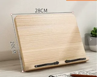 Подставка для книг бамбуковая с регулировкой наклона складная 20×28 см, мініатюра 2