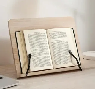 Подставка для книг бамбуковая с регулировкой наклона складная 20×28 см, мініатюра 1