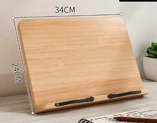 Подставка для книг бамбуковая с регулировкой наклона складная 24×34 см, мініатюра 2