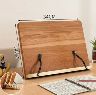 Подставка для книг бамбуковая с регулировкой наклона складная 24×34 см, мініатюра 2