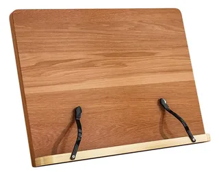 Подставка для книг бамбуковая с регулировкой наклона складная 24×34 см, мініатюра 1
