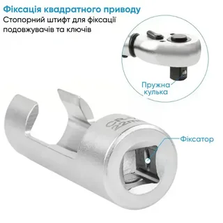 Набор торцевых головок ключа для лямбда зонда набор разрезных головок для топливных трубок 9шт, мініатюра 4