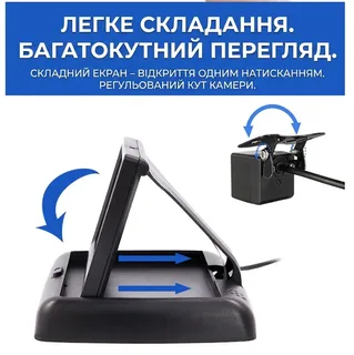 Выдвижной монитор с камерой заднего вида система заднего вида монитор с камерой для парковки DS-4.3 и A-101, мініатюра 5