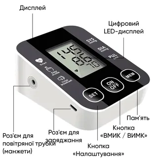 Электронный цифровой тонометр на предплечья с функцией памяти прибор для измерения давления автоматический, мініатюра 5