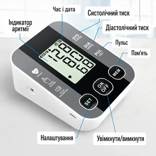Электронный цифровой тонометр на предплечья с функцией памяти прибор для измерения давления автоматический, мініатюра 7